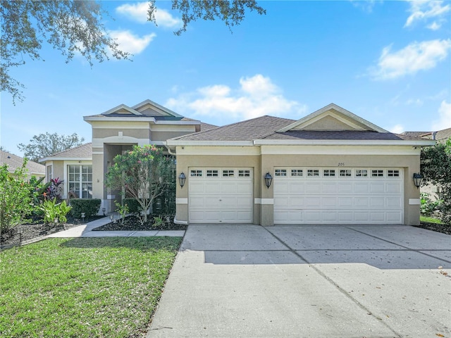 view of front facade with a garage