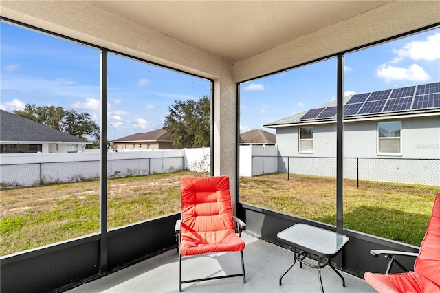 view of sunroom / solarium