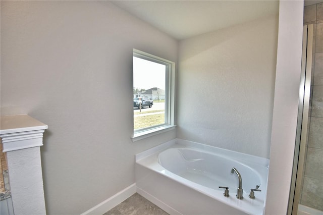 bathroom with a bath