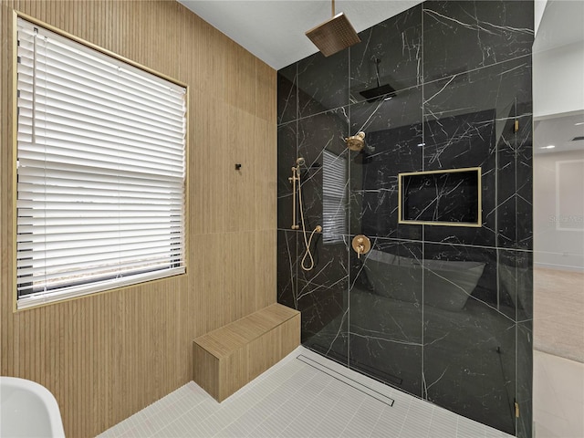 2728 Sunrise Landing Ln, Lakeland, FL 33812 - full bathroom featuring a marble finish shower