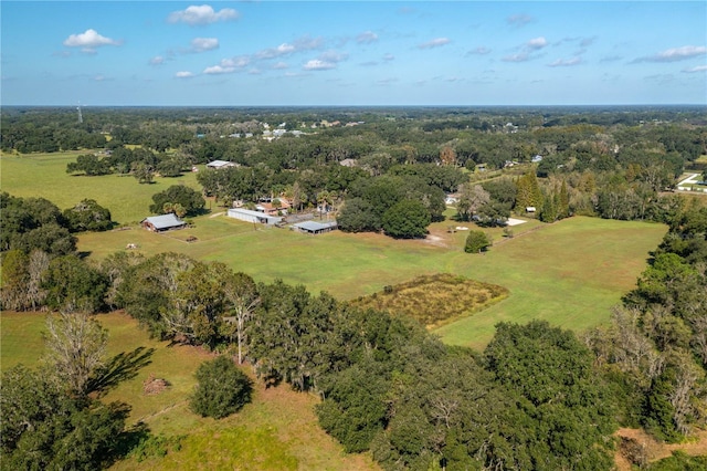 drone / aerial view with a rural view