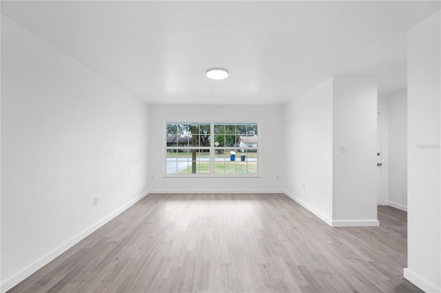 empty room featuring light wood-type flooring