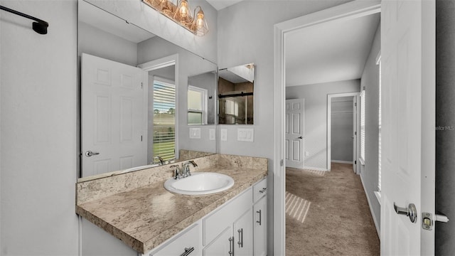 bathroom with vanity