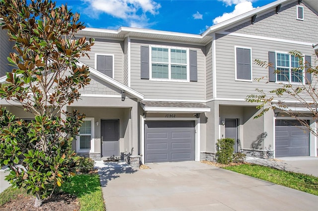 view of front of house featuring a garage