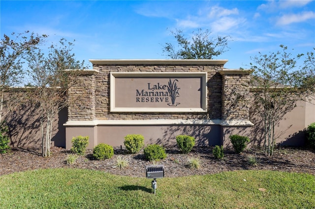 view of community sign