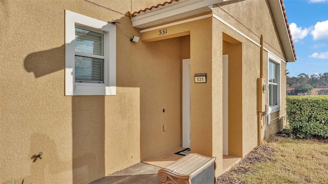 view of doorway to property