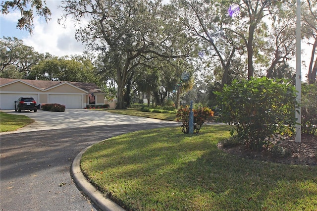 exterior space featuring a garage