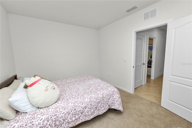 view of carpeted bedroom