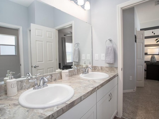 bathroom featuring vanity