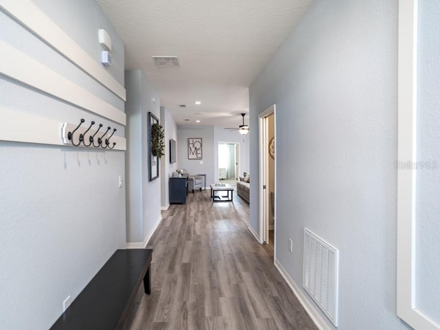 hall featuring wood-type flooring