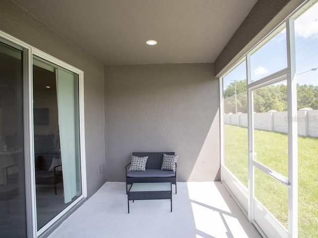 view of sunroom