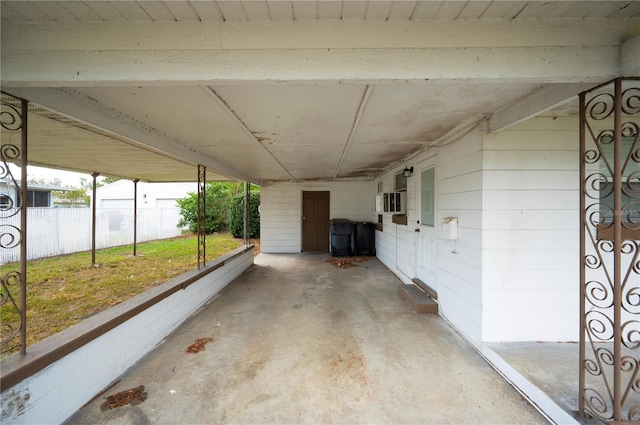 view of patio / terrace with a carport