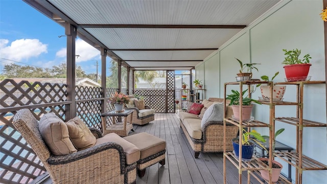 view of sunroom