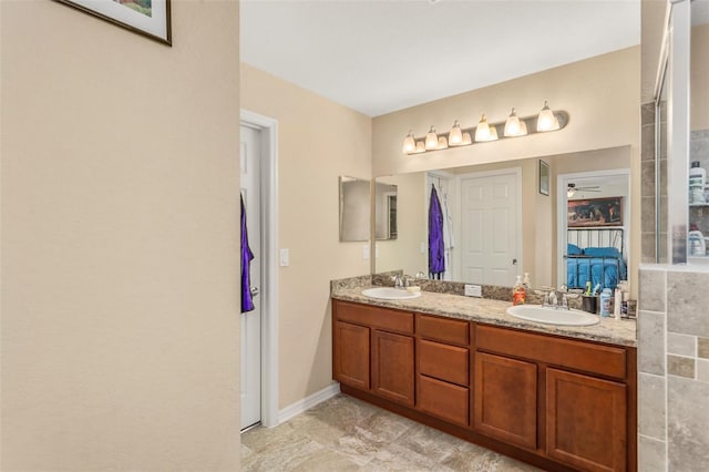 bathroom with vanity