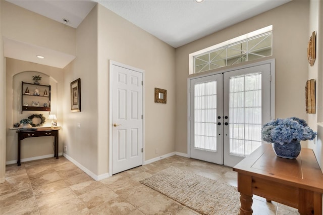 foyer with french doors