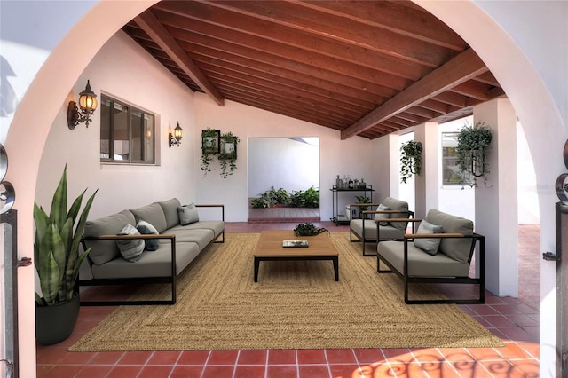 view of patio / terrace featuring an outdoor living space