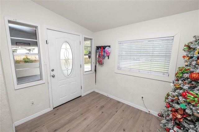 210 Wilder Rd, Lakeland, FL 33809 - entrance foyer featuring light wood-type flooring and lofted ceiling