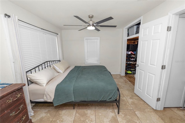 210 Wilder Rd, Lakeland, FL 33809 - tiled bedroom featuring ceiling fan