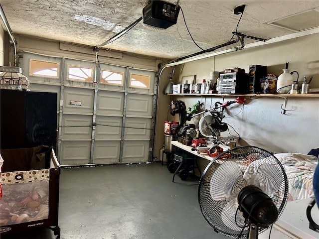 garage featuring a garage door opener