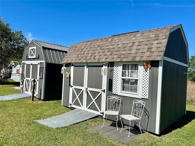 view of shed