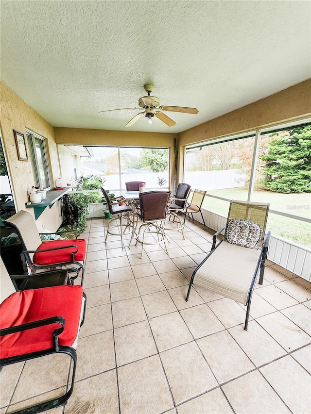5805 Danterbury Ct, Lakeland, FL 33810 - sunroom / solarium with ceiling fan and a healthy amount of sunlight
