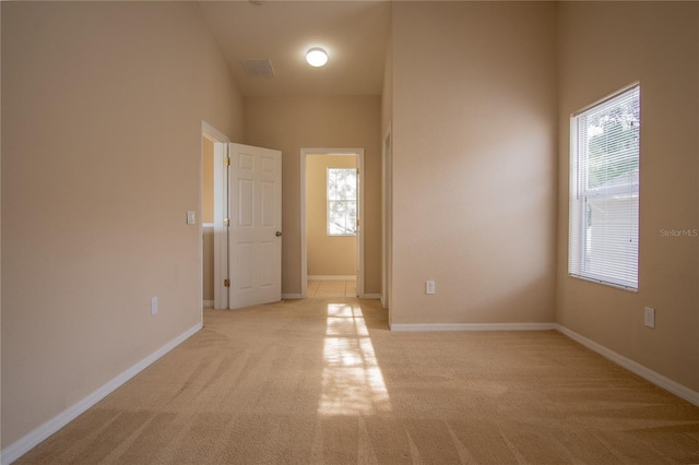 view of carpeted empty room