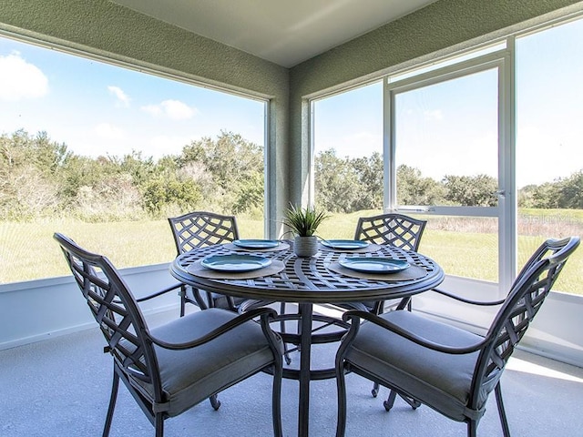 view of sunroom