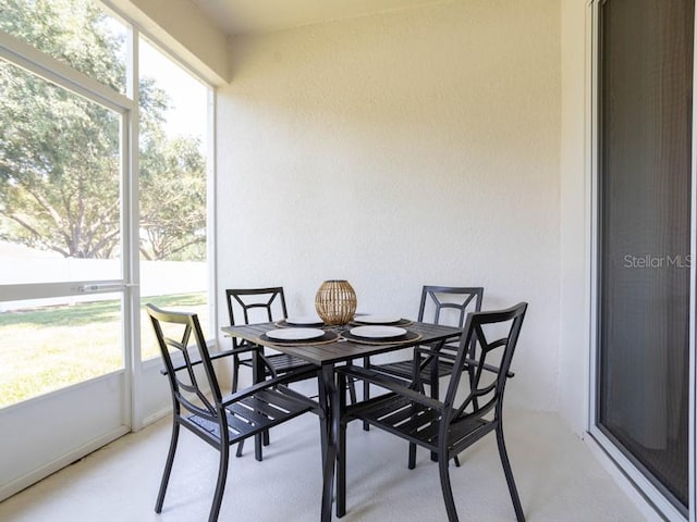 view of sunroom / solarium