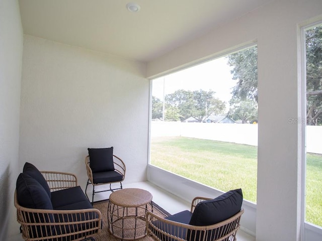 view of sunroom