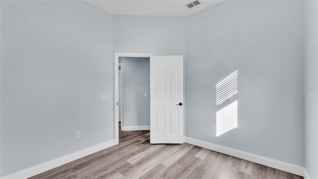 empty room featuring light hardwood / wood-style floors