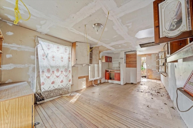 miscellaneous room featuring light wood-type flooring