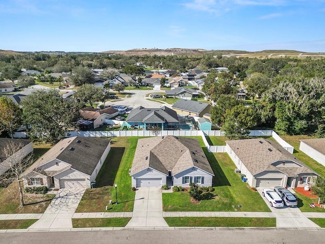 aerial view of residential area