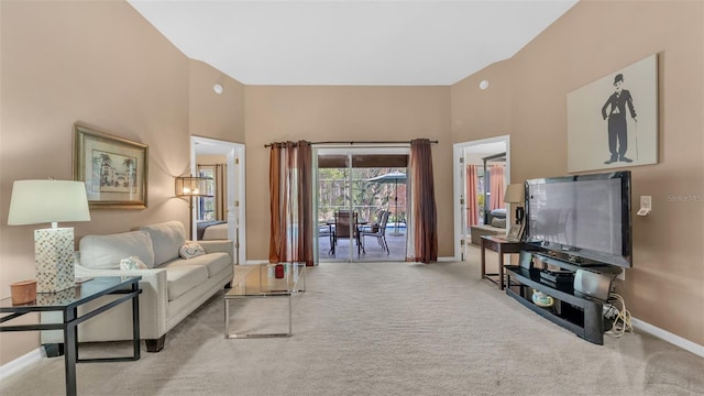 view of carpeted living room