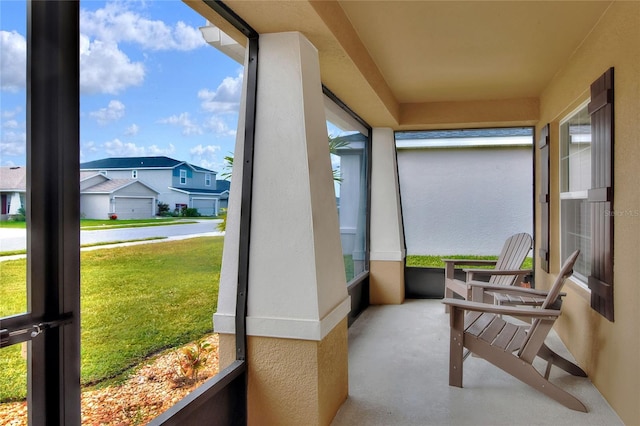 view of sunroom