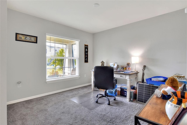 view of carpeted office