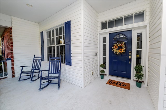 view of doorway to property