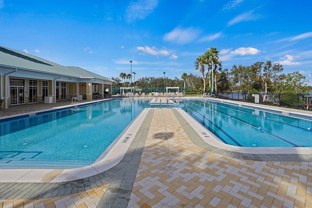 view of pool with a patio area