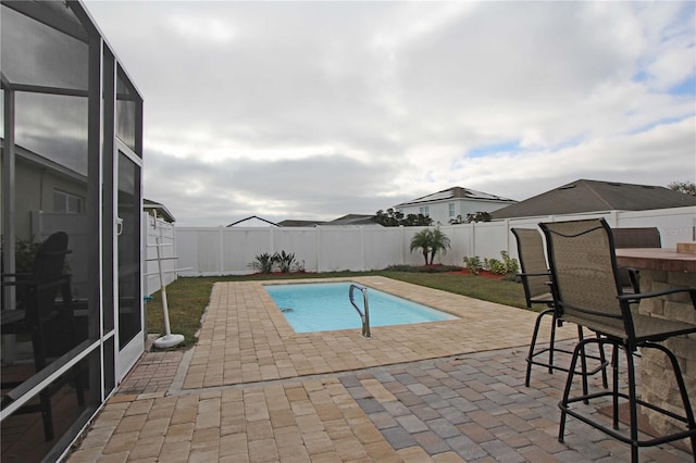 view of pool with a patio