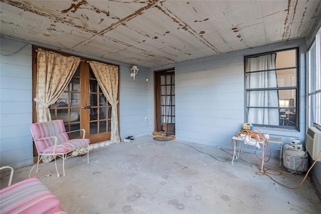 exterior space featuring french doors