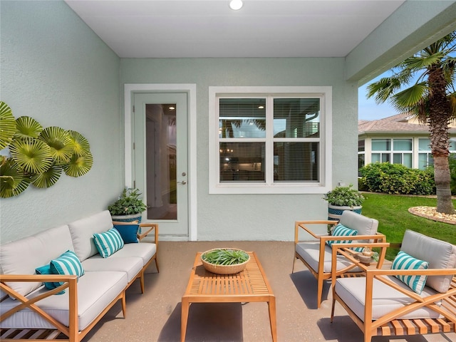 view of patio / terrace with an outdoor hangout area