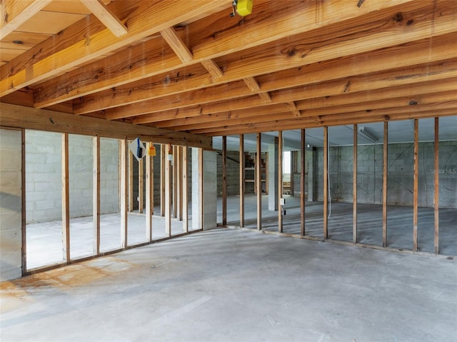 miscellaneous room with concrete flooring