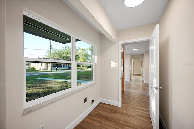 hallway featuring hardwood / wood-style floors