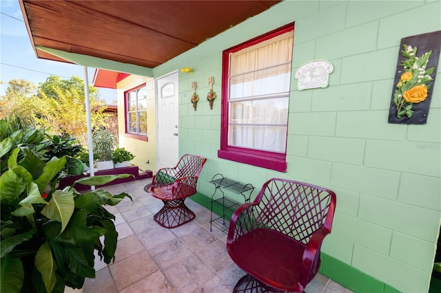 view of patio / terrace featuring covered porch