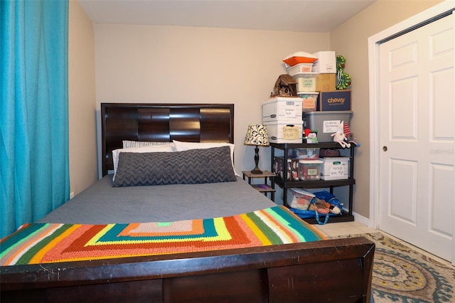 view of tiled bedroom