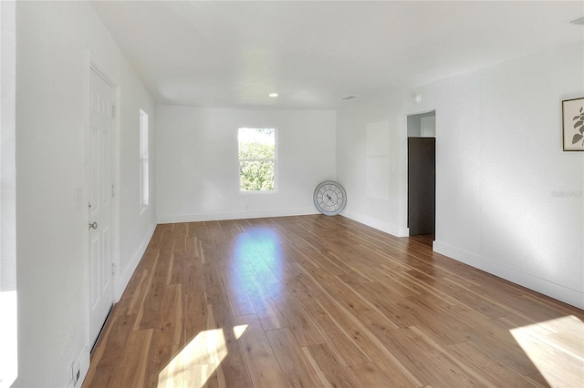 empty room featuring light hardwood / wood-style flooring