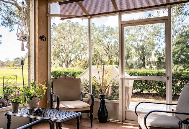 view of sunroom