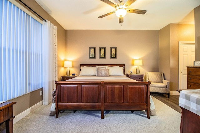 bedroom with ceiling fan