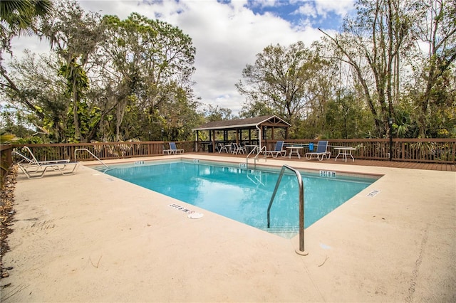 view of pool featuring a patio area