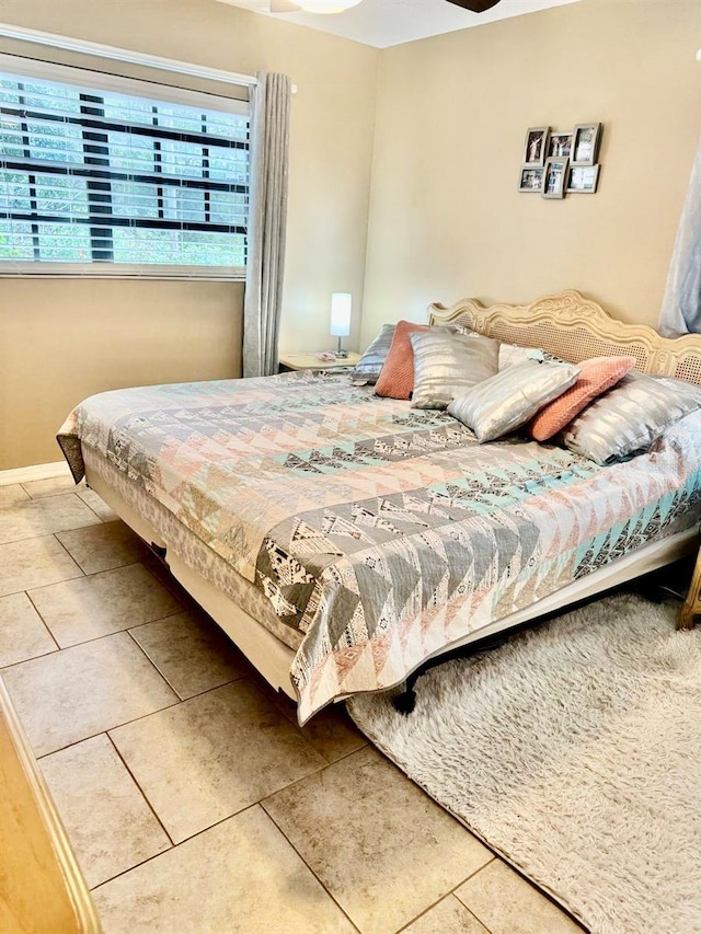 view of tiled bedroom