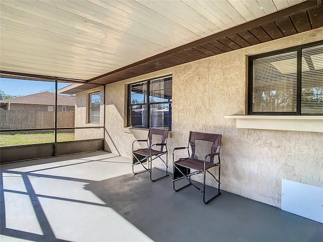 view of sunroom